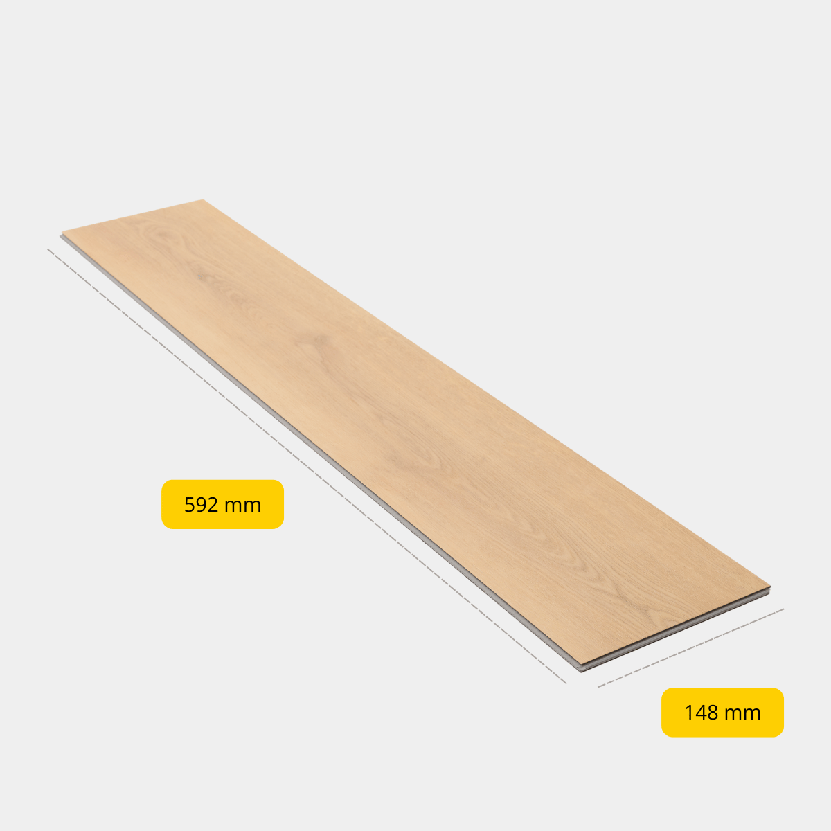CHECK - PVC à clic avec sous-couche intégrée - Chêne Burbach - Bâton rompu