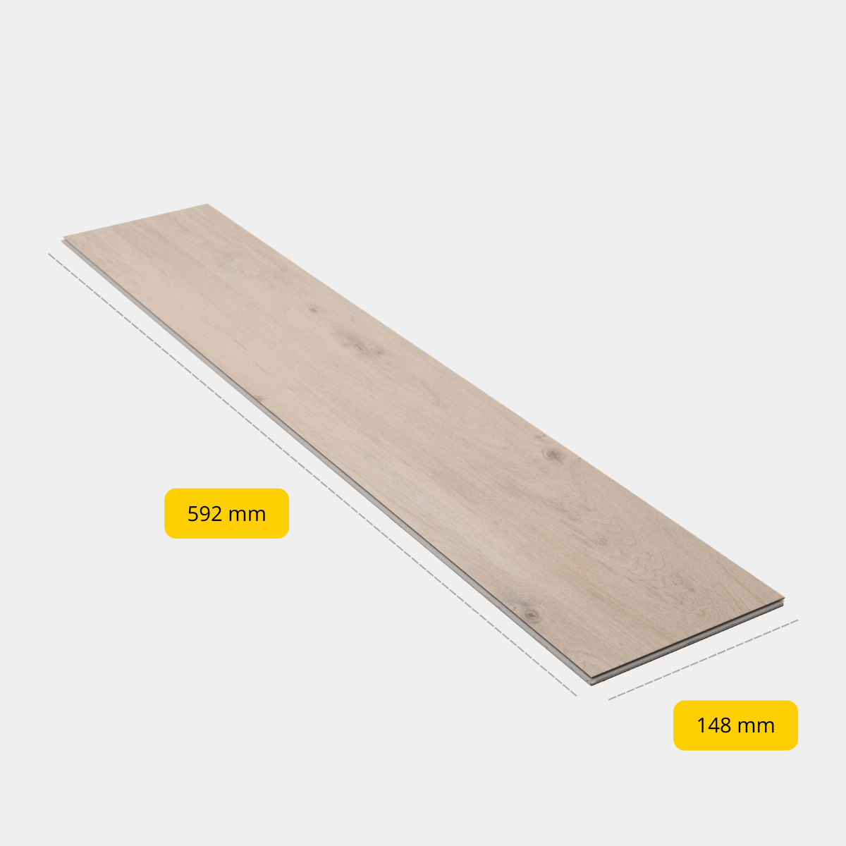 CHECK - PVC à clic avec sous-couche intégrée - Chêne de Lausitz - Bâton rompu